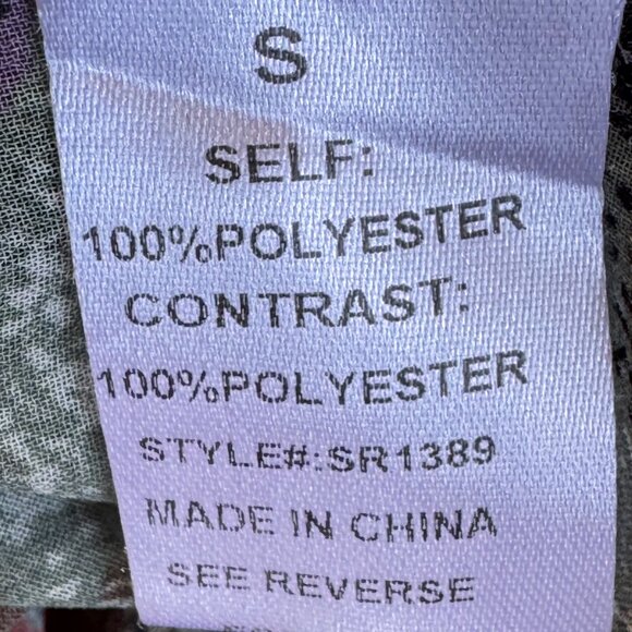 Sophie Rue Anthropologie Forrest Fairy Top Contrast Patchwork Floral High Low S - Picture 6 of 7